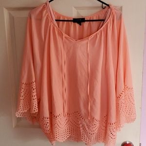 Peach Flowy Top